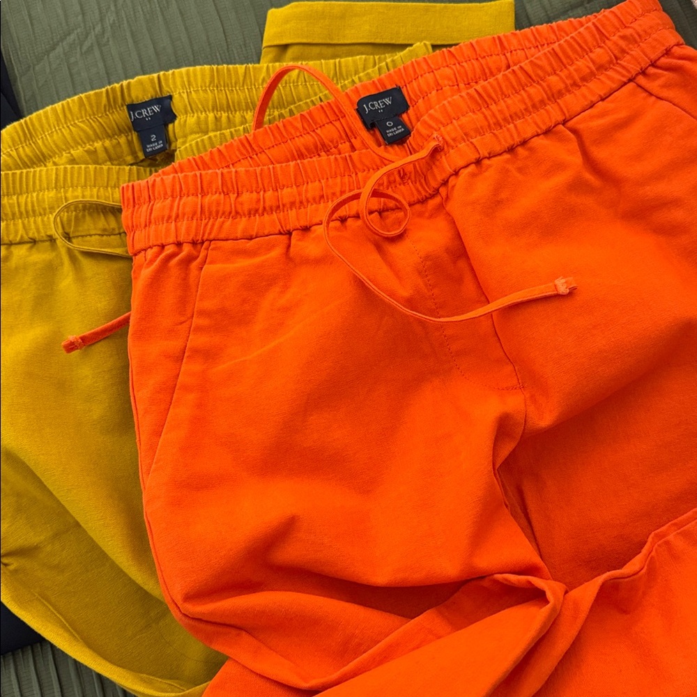 J. Crew Mustard Yellow Drawstring Trousers